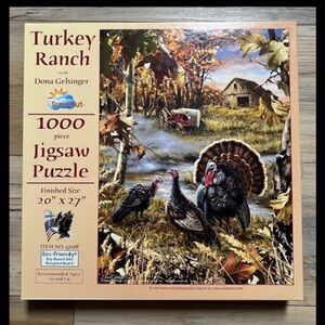 20 X 27 “Turkey Ranch” 1000 Pieces SunsOut Puzzle #57168 Art by Donna Gelsinger
